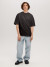 Чёрная футболка мужская с лайкрой Oversize оптом